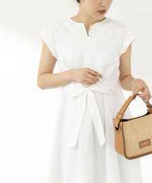 サッカーパール付フレアワンピース