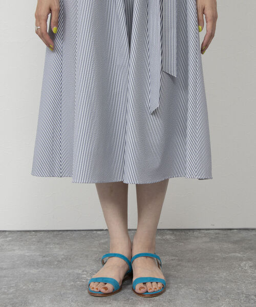 新品同様★ノーリーズNOLLEY'S sophi 麻調フレアワンピース ネイビー 新品同様☆ノーリーズNOLLEY'S sophi 麻調フレアワンピース