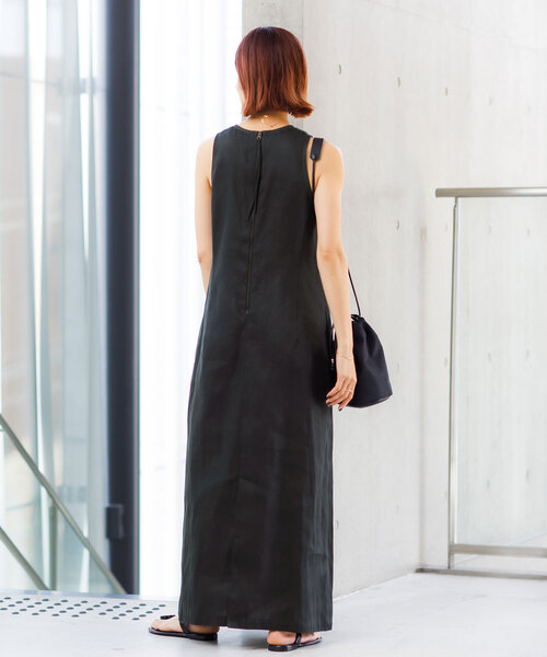 IENA（イエナ）の「COTTON-KAPOKマキシワンピース（ワンピース・レディース・ブラック/ベージュ・36/38）」の16枚目の写真