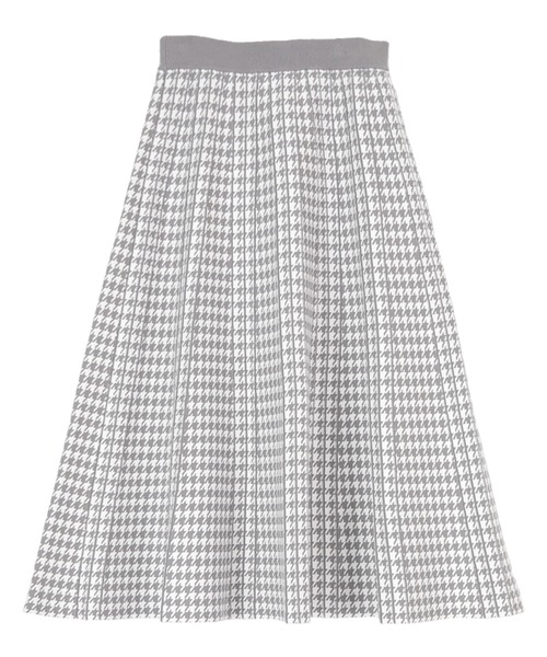 UR'S（ユアーズ）の「千鳥柄ジャガードニットスカート（スカート・レディース・ホワイト系その他/ホワイト系その他2・S/L/M）」の3枚目の写真