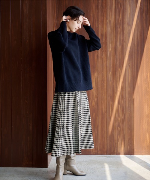 UR'S（ユアーズ）の「千鳥柄ジャガードニットスカート（スカート・レディース・ホワイト系その他/ホワイト系その他2・S/L/M）」の11枚目の写真