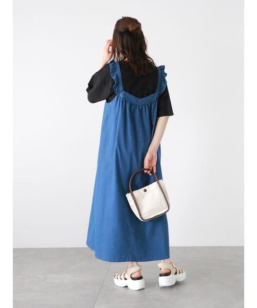 ehka sopo（エヘカソポ）の「前後2WAYデニムフリルジャンスカ（ワンピース・レディース・ネイビー/ブルー/ブラック・F）」の22枚目の写真