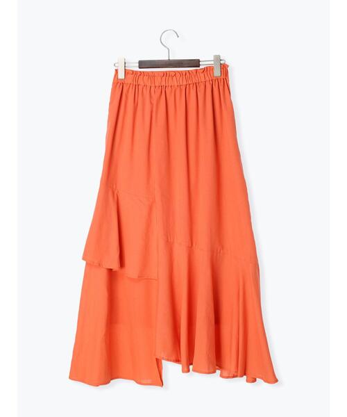 Te chichi（テチチ）の「イレギュラーティアードマキシスカート（スカート・レディース・オレンジ/ブラック/オフホワイト・F）」の16枚目の写真