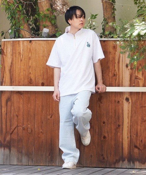 1111clothing(ワンフォークロージング)の「ワイドストレート イージーパンツ / Wide straight easy pants(デニムパンツ・メンズ・インディゴブルー/ブルー/オフホワイト/ブラック・S/M/L)」の9枚目の写真