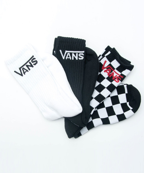 DEVICE（デバイス）の「【 VANS 】 CLASSIC CREW SOCKS クラシック ソックス 3足組 靴下 VN000XRZ VN000XSE（ソックス/靴下・メンズ・ブラック/その他・MEDIUM）」の2枚目の写真