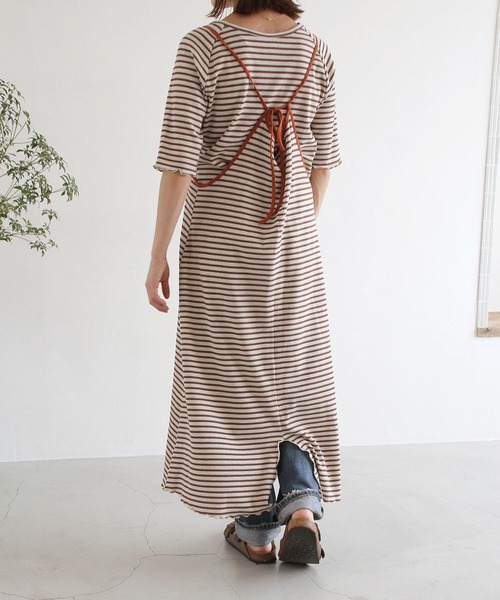 Crisp（クリスプ）の「ボーダーメロウTシャツ（Tシャツ/カットソー・レディース・ブラウン/グリーン/ネイビー・FREE）」の16枚目の写真