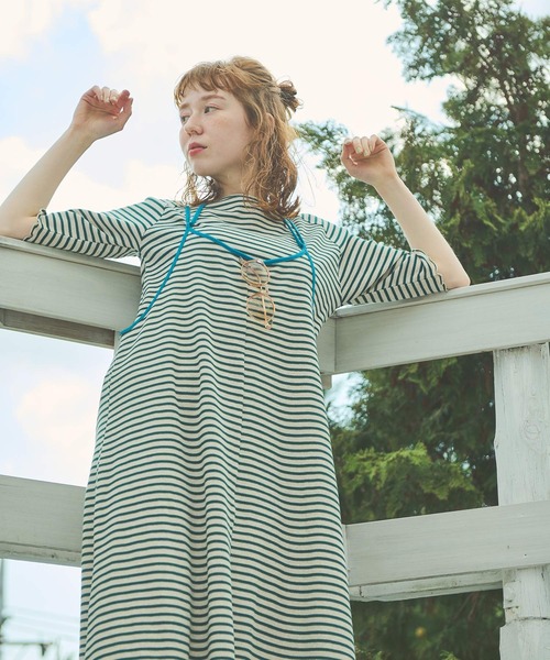 Crisp（クリスプ）の「ボーダーメロウTシャツ（Tシャツ/カットソー・レディース・ブラウン/グリーン/ネイビー・FREE）」の17枚目の写真