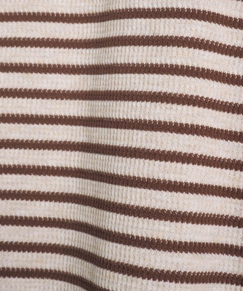 Crisp（クリスプ）の「ボーダーメロウTシャツ（Tシャツ/カットソー・レディース・ブラウン/グリーン/ネイビー・FREE）」の9枚目の写真