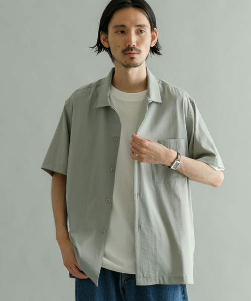 URBAN RESEARCH(アーバンリサーチ)の「『Sサイズあり』フィブリルボックスシャツ(シャツ/ブラウス・メンズ・ライトグレー/チャコールグレー/ネイビー/グリーン・MEDIUM/SMALL/LARGE)」の3枚目の写真