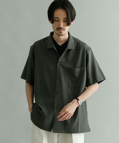 URBAN RESEARCH(アーバンリサーチ)の「『Sサイズあり』フィブリルボックスシャツ(シャツ/ブラウス・メンズ・ライトグレー/チャコールグレー/ネイビー/グリーン・MEDIUM/SMALL/LARGE)」の12枚目の写真