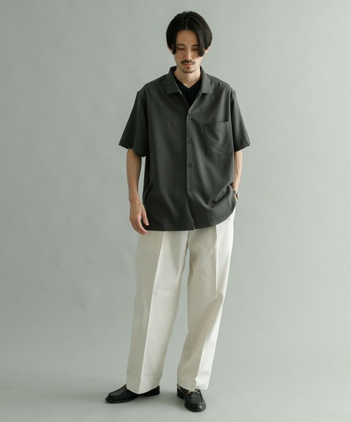 URBAN RESEARCH(アーバンリサーチ)の「『Sサイズあり』フィブリルボックスシャツ(シャツ/ブラウス・メンズ・ライトグレー/チャコールグレー/ネイビー/グリーン・MEDIUM/SMALL/LARGE)」の14枚目の写真