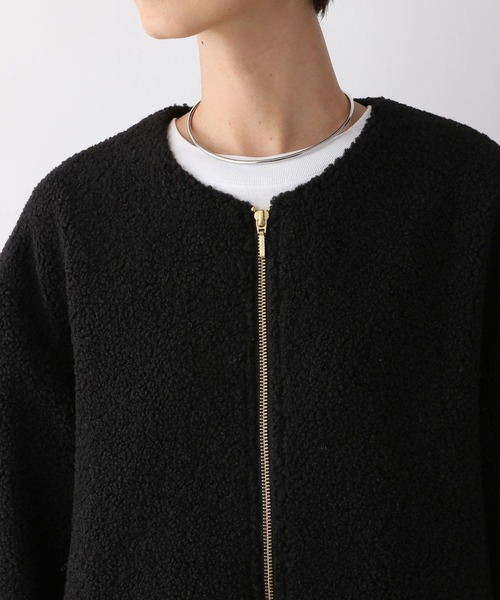 LEPSIM（レプシィム）の「ライトボアミドルコート　961528（ノーカラーコート・レディース・モカ/グレイッシュベージュ/ブラック/カーキ・FREE）」の22枚目の写真