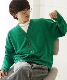 MinoriTY | 【MinoriTY】スウェット素材カーディガン ビッグシルエット セミショート丈 ルーズシルエット メンズ カラーカーディガン【数量限定】(カーディガン/ボレロ)