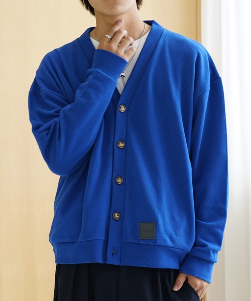 MinoriTY（マイノリティ）の「【MinoriTY】スウェット素材カーディガン ビッグシルエット セミショート丈 ルーズシルエット メンズ カラーカーディガン【数量限定】（カーディガン/ボレロ・メンズ・オートミール/ブラック/グリーン/ブルー/イエロー/オレンジ・M/L）」の11枚目の写真