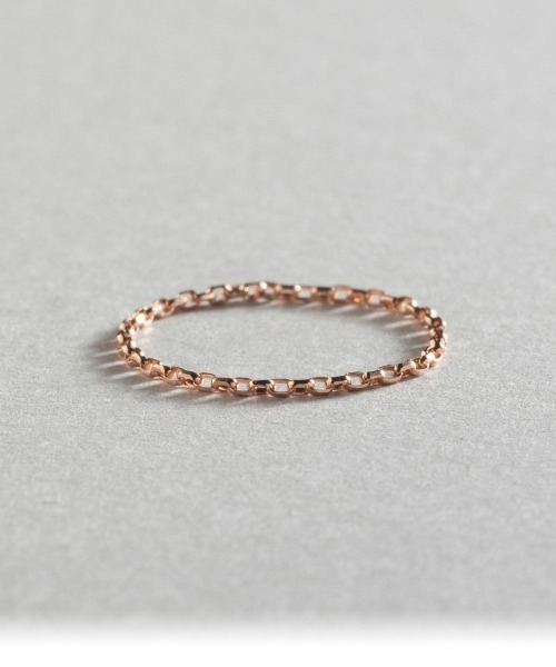 Canal 4℃(カナルヨンドシー)の「【earjoy】K10ピンクゴールド チェーンリング(リング・レディース・ピンクゴールド・#14/#12)」の2枚目の写真