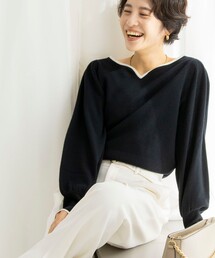◇【WEB限定】ハミルトンNY袖タックプルオーバーニット