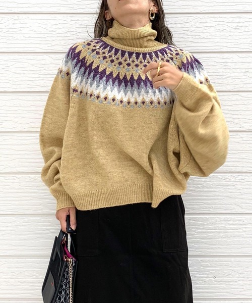 セール】ノルディックタートルニット（ニット/セーター）｜Q（キュー