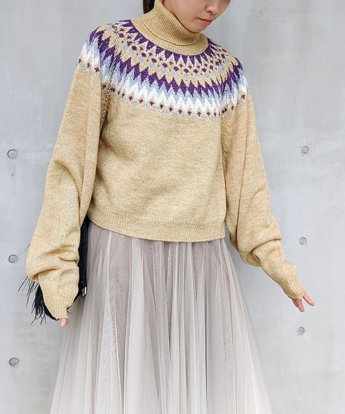 セール】ノルディックタートルニット（ニット/セーター）｜Q（キュー