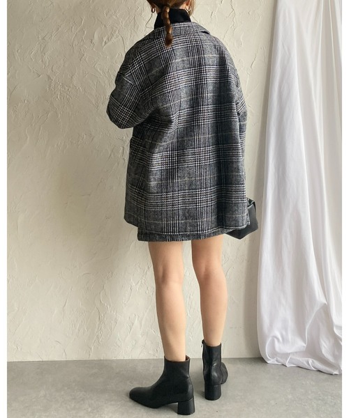She's Closet(シーズクローゼット)の「タータンチェックハイウエスト台形スカパンミニスカート(スカート・レディース・ブラウン/ブラック・FREE)」の17枚目の写真