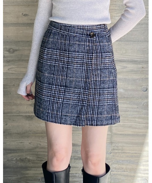 She's Closet(シーズクローゼット)の「タータンチェックハイウエスト台形スカパンミニスカート(スカート・レディース・ブラウン/ブラック・FREE)」の20枚目の写真