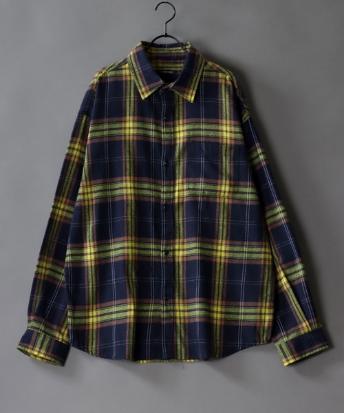 SITRY(シトリー)の「Oversize check shirt/オーバーサイズ チェックシャツ(シャツ/ブラウス・メンズ・ストライプ/ブルー/ネイビー/ブラウン/グレー/ダークネイビー/ブラック/レッド/ワイン/ベージュ/グレー系その他/ブラック系その他/ブルー系その他/チャコール/ホワイト系その他/アイボリー/ブルー系その他2/ブラウン系その他・L/M)」の11枚目の写真