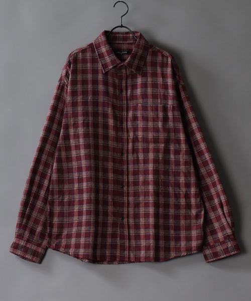 SITRY(シトリー)の「Oversize check shirt/オーバーサイズ チェックシャツ(シャツ/ブラウス・メンズ・ストライプ/ブルー/ネイビー/ブラウン/グレー/ダークネイビー/ブラック/レッド/ワイン/ベージュ/グレー系その他/ブラック系その他/ブルー系その他/チャコール/ホワイト系その他/アイボリー/ブルー系その他2/ブラウン系その他・L/M)」の17枚目の写真