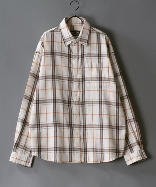 SITRY(シトリー)の「Oversize check shirt/オーバーサイズ チェックシャツ(シャツ/ブラウス・メンズ・ストライプ/ブルー/ネイビー/ブラウン/グレー/ダークネイビー/ブラック/レッド/ワイン/ベージュ/グレー系その他/ブラック系その他/ブルー系その他/チャコール/ホワイト系その他/アイボリー/ブルー系その他2/ブラウン系その他・L/M)」の1枚目の写真