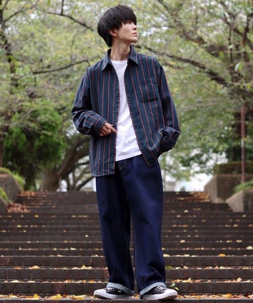 SITRY(シトリー)の「Oversize check shirt/オーバーサイズ チェックシャツ(シャツ/ブラウス・メンズ・ストライプ/ブルー/ネイビー/ブラウン/グレー/ダークネイビー/ブラック/レッド/ワイン/ベージュ/グレー系その他/ブラック系その他/ブルー系その他/チャコール/ホワイト系その他/アイボリー/ブルー系その他2/ブラウン系その他・L/M)」の20枚目の写真