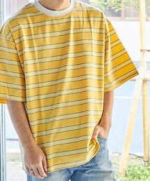 【PAIRMANON STREET】【かぞくおそろい】【大人ユニセックス】マルチボーダー半袖Tシャツ