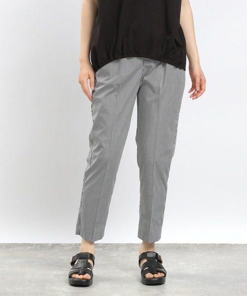 GLOBAL WORK Smile Seed Store（グローバルワーク スマイルシードストア）の「軽やかイージーテーパードパンツ/ 175903（その他パンツ・レディース・ブルー系その他/グリーン/アイボリー/カーキ/ブラック/チェック・SMALL/LARGE/MEDIUM/X-LARGE）」の6枚目の写真