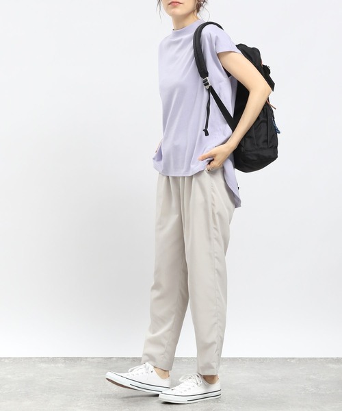 GLOBAL WORK Smile Seed Store（グローバルワーク スマイルシードストア）の「軽やかイージーテーパードパンツ/ 175903（その他パンツ・レディース・ブルー系その他/グリーン/アイボリー/カーキ/ブラック/チェック・SMALL/LARGE/MEDIUM/X-LARGE）」の12枚目の写真