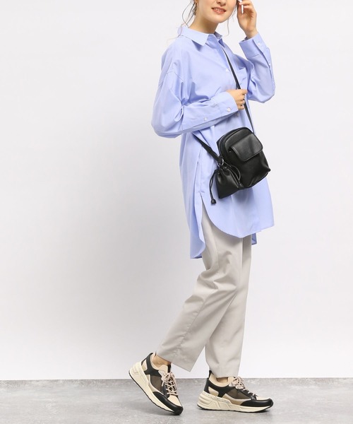 GLOBAL WORK Smile Seed Store（グローバルワーク スマイルシードストア）の「軽やかイージーテーパードパンツ/ 175903（その他パンツ・レディース・ブルー系その他/グリーン/アイボリー/カーキ/ブラック/チェック・SMALL/LARGE/MEDIUM/X-LARGE）」の14枚目の写真