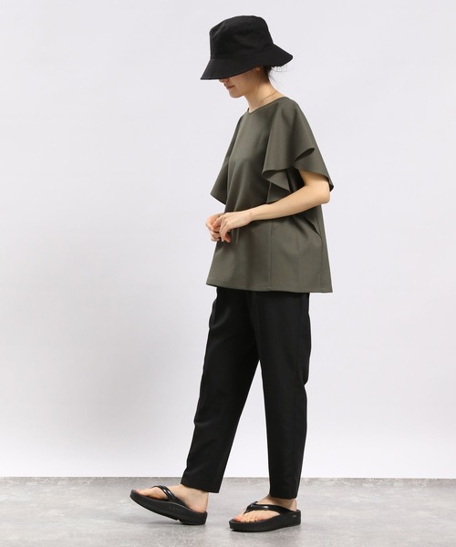 GLOBAL WORK Smile Seed Store（グローバルワーク スマイルシードストア）の「軽やかイージーテーパードパンツ/ 175903（その他パンツ・レディース・ブルー系その他/グリーン/アイボリー/カーキ/ブラック/チェック・SMALL/LARGE/MEDIUM/X-LARGE）」の18枚目の写真