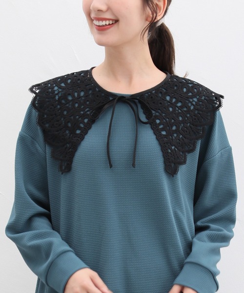 Honeys（ハニーズ）の「付け衿／レース（付け襟・レディース・ブラック/ホワイト・FREE）」の7枚目の写真