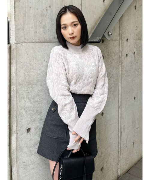 MURUA（ムルーア）の「ウールライクミニスカート（スカート・レディース・ブラウン/ダークグレー・1/2）」の20枚目の写真