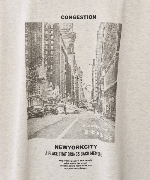 PUAL CE CIN(ピュアルセシン)の「ニューヨークフォトプリントプルオーバー(Tシャツ/カットソー・レディース・オートミール/キャメル・FREE)」の19枚目の写真