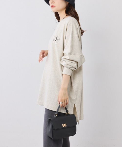 PUAL CE CIN(ピュアルセシン)の「ニューヨークフォトプリントプルオーバー(Tシャツ/カットソー・レディース・オートミール/キャメル・FREE)」の5枚目の写真