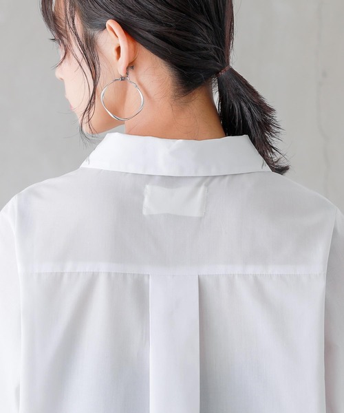 osharewalker（オシャレウォーカー）の「『オリジナル刺繍カラーシャツ』（シャツ/ブラウス・レディース・ブラック/オフホワイト・1/2）」の8枚目の写真