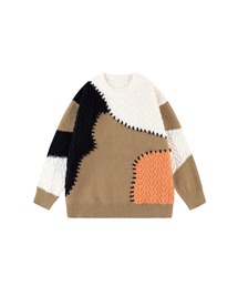 U:UME（ユーム）の「Color Patchwork Rib Knit（ニット/セーター・メンズ）」