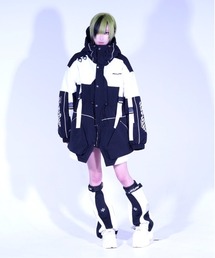 サイバー切替ハイネック中綿コート REFLEM レフレム ブラック REFLEM（レフレム）の「『REFLEM/レフレム』サイバー切替