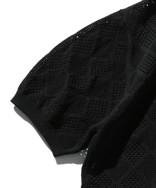 BEAMS PLUS（ビームスプラス）の「BEAMS PLUS / メッシュ ジップ ニット ポロシャツ（ポロシャツ・メンズ・ベージュ/ブラック/サックスブルー/イエロー系その他6・M/XL/L/S）」の17枚目の写真