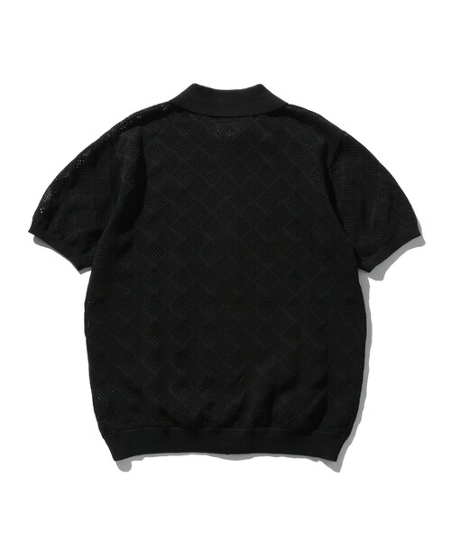 BEAMS PLUS（ビームスプラス）の「BEAMS PLUS / メッシュ ジップ ニット ポロシャツ（ポロシャツ・メンズ・ベージュ/ブラック/サックスブルー/イエロー系その他6・M/XL/L/S）」の14枚目の写真