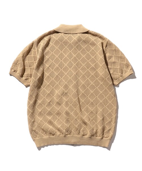 BEAMS PLUS（ビームスプラス）の「BEAMS PLUS / メッシュ ジップ ニット ポロシャツ（ポロシャツ・メンズ・ベージュ/ブラック/サックスブルー/イエロー系その他6・M/XL/L/S）」の22枚目の写真