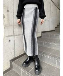 MURUA | バックスリットニットナロースカート(スカート)