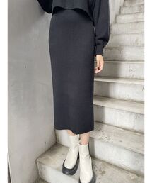 MURUA | バックスリットニットナロースカート(スカート)