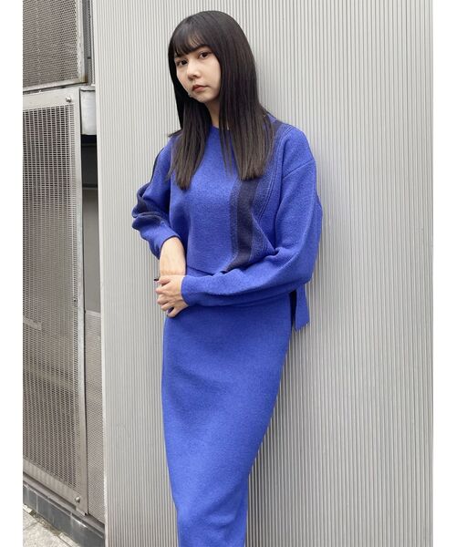 MURUA（ムルーア）の「バックスリットニットナロースカート（スカート・レディース・ブラック/グレー/ブルー/ダークオレンジ・FREE）」の20枚目の写真