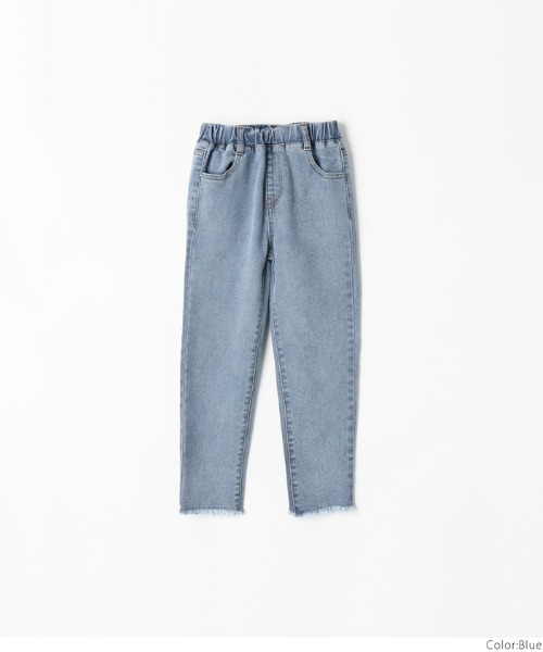 coca（coca）（コカ）の「キッズ デニム裾カットオフスキニーパンツ（デニムパンツ・キッズ・ブルー・110/120/130/140）」の8枚目の写真