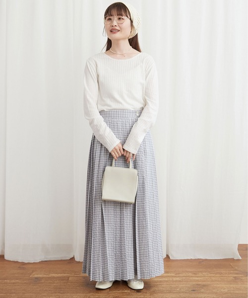fig Ｌondon（フィグロンドン）の「_eyelet tereko long sleeve（Tシャツ/カットソー・レディース・ブラック/ホワイト・FREE）」の3枚目の写真