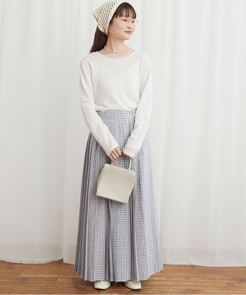 fig Ｌondon（フィグロンドン）の「_eyelet tereko long sleeve（Tシャツ/カットソー・レディース・ブラック/ホワイト・FREE）」の11枚目の写真