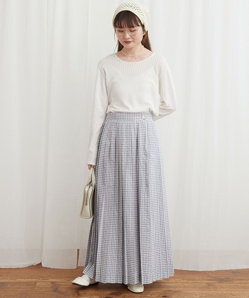 fig Ｌondon（フィグロンドン）の「_eyelet tereko long sleeve（Tシャツ/カットソー・レディース・ブラック/ホワイト・FREE）」の12枚目の写真